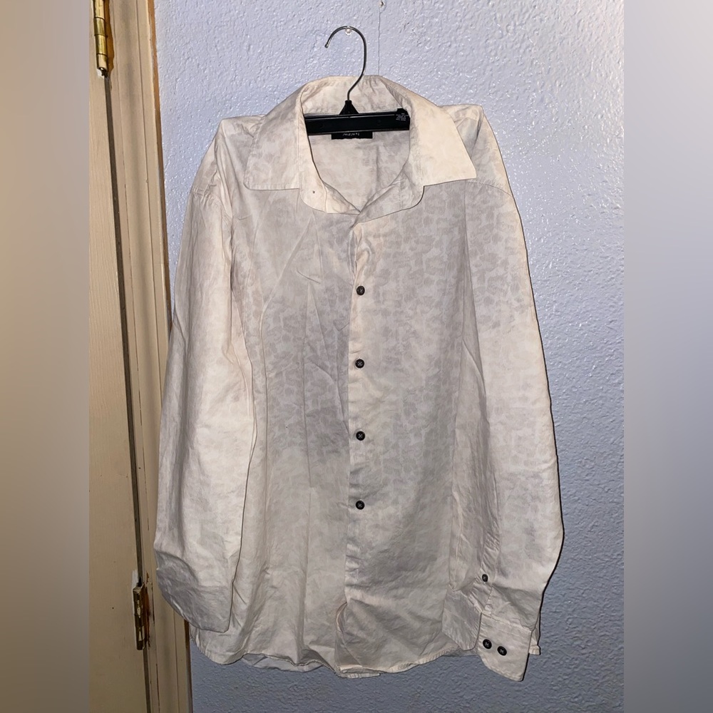 White long sleeve ALFANI shirt.
